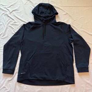 Nike Dri-Fit Pullover Hoodie Navy Athletic Training Sweatshirt Men’s XL